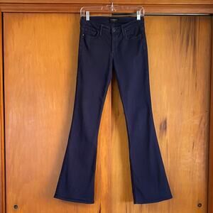 Black Orchid Mia Mid Rise Skinny Flare Navy Blue Jeans L.A. City Boho Inseam 32”